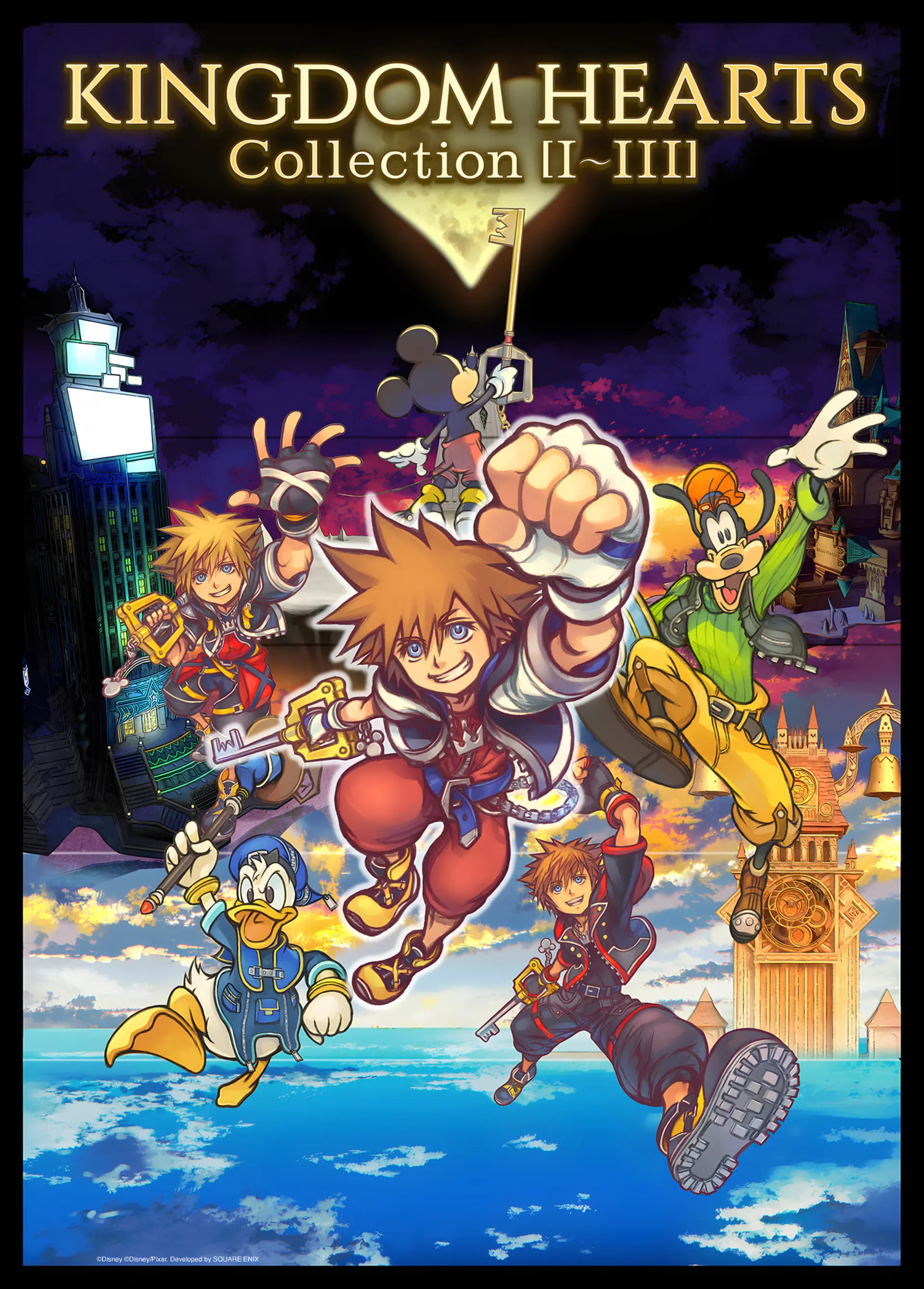 شخصیت‌های بازی Kingdom Hearts در میان آسمان و ابرها