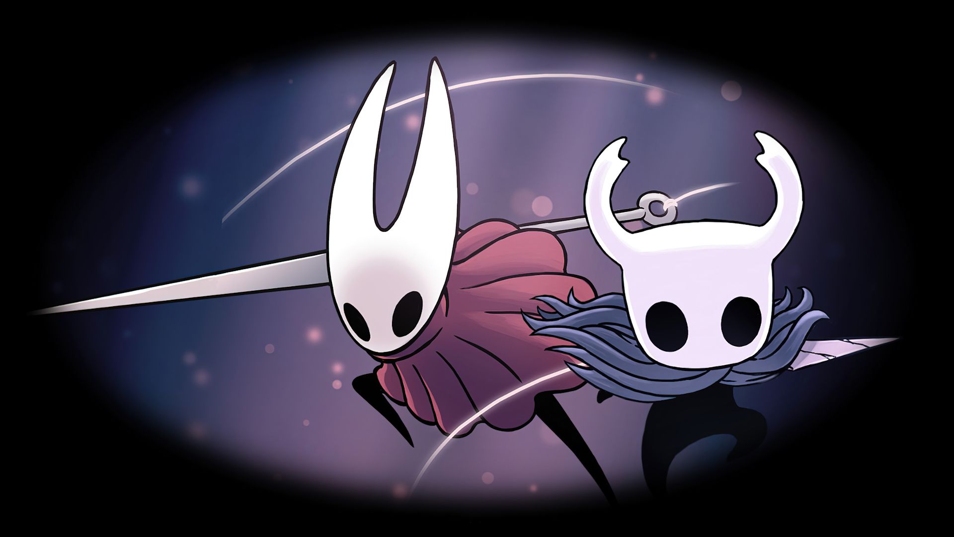 هورنت (Hornet) و شوالیه (Knight) در بازی Hollow Knight