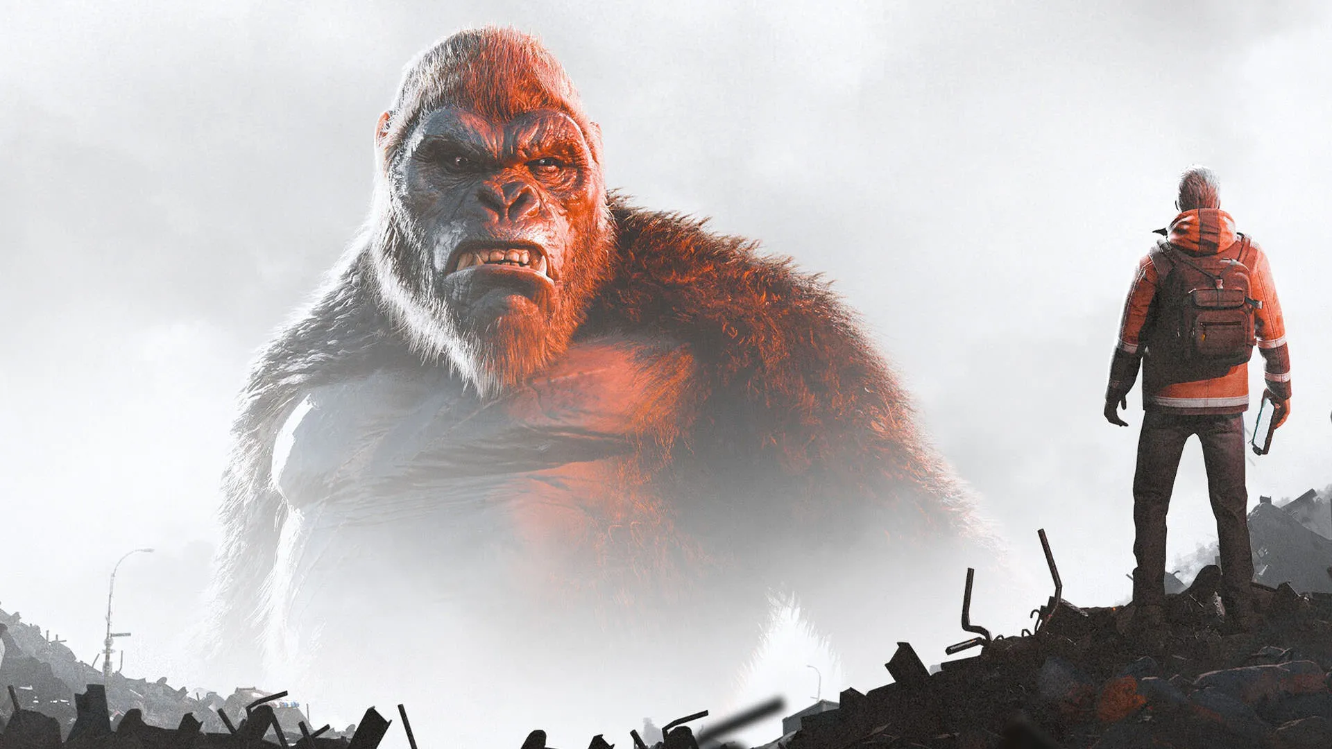 پوستر بازی Kong: Survivor Instinct با حضور دیوید و کینگ کونگ