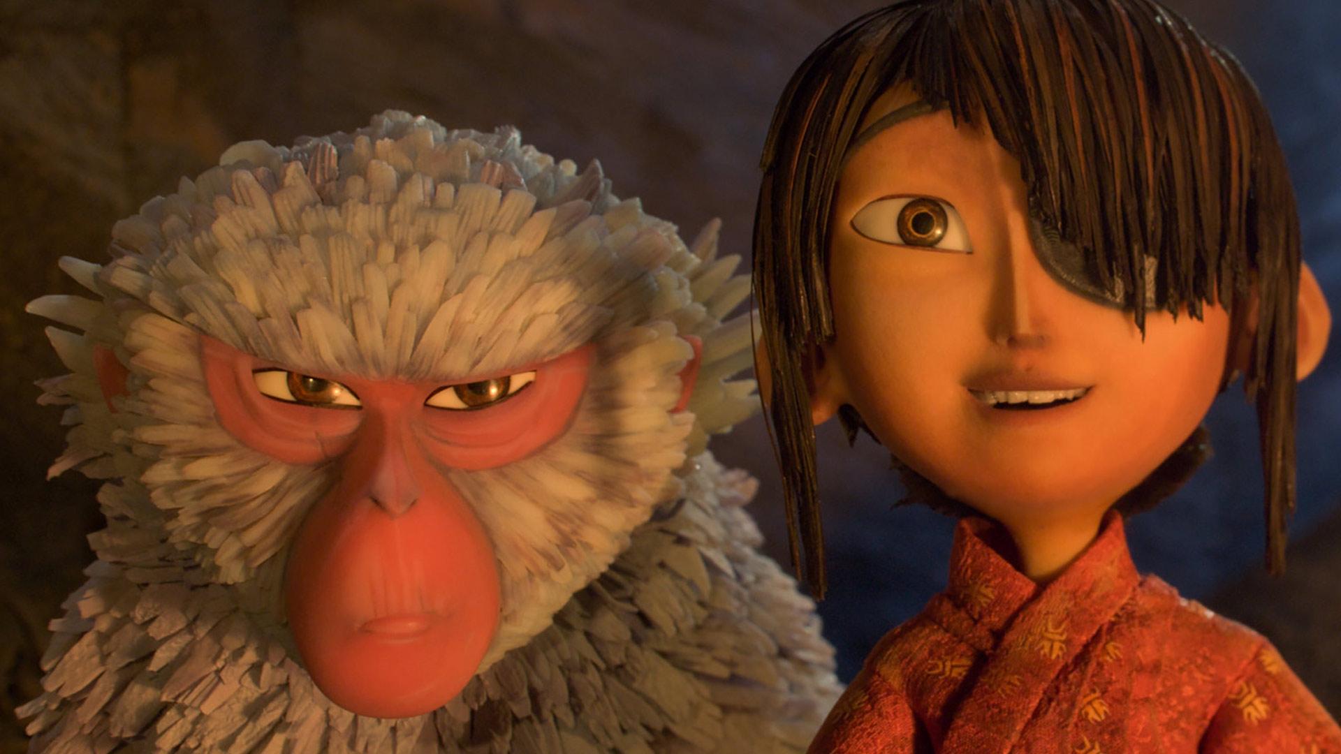 کوبو در حال خندیدن در انیمیشن  Kubo and the Two Strings
