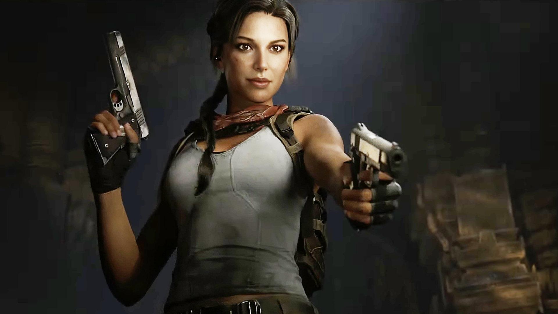 هدف‌گیری لارا کرافت در بازی Tomb Raider: Catalyst