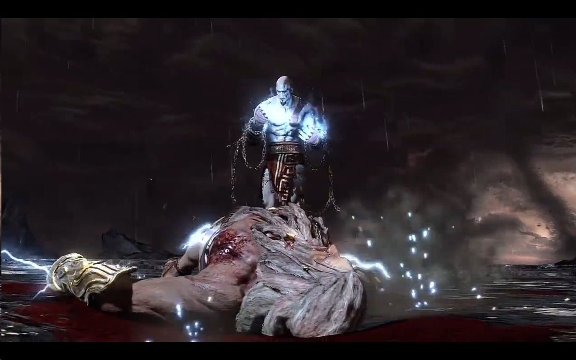 کشته شدن زئوس توسط کریتوس در بازی god of war 3