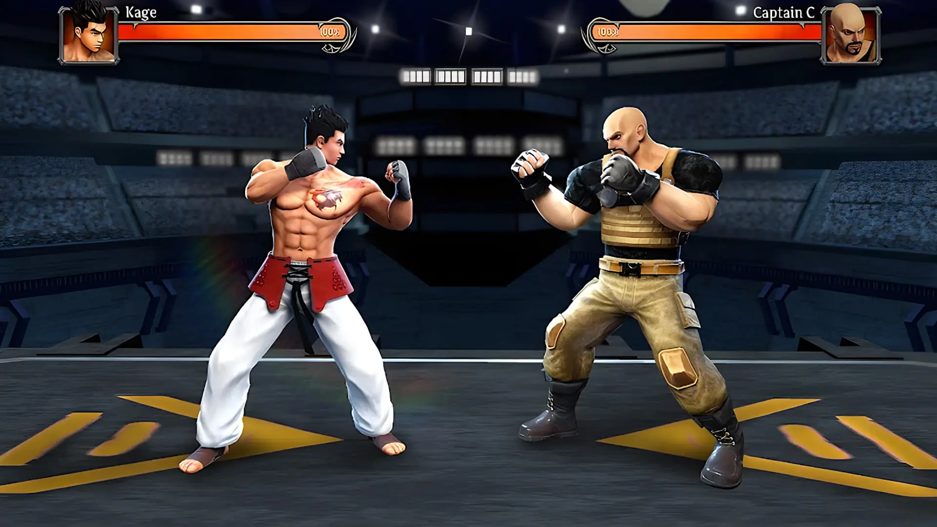 مبارزه دو شخصیت رزمی در محیط رینگ بازی Legend Fighter