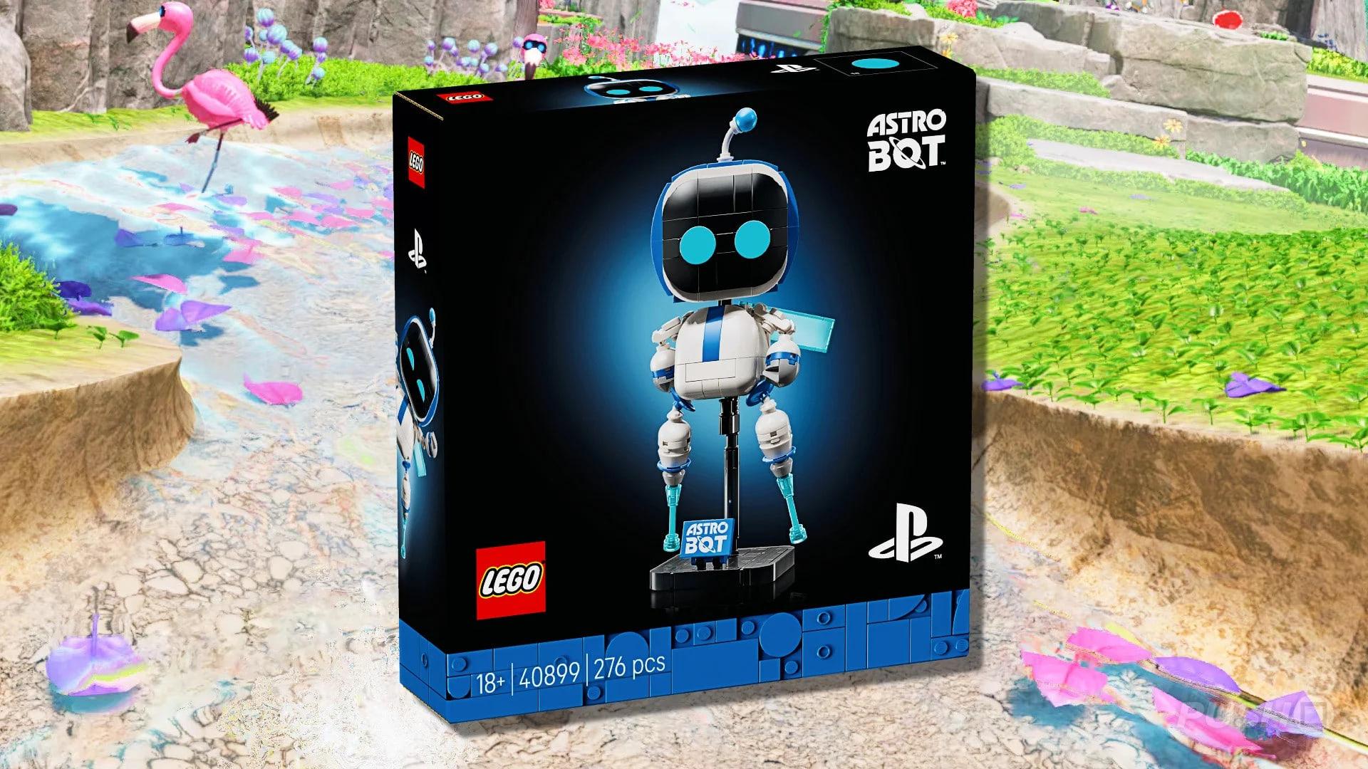 باکس محصول لگو (LEGO) با طرح ربات استرو بات (Astro Bot)