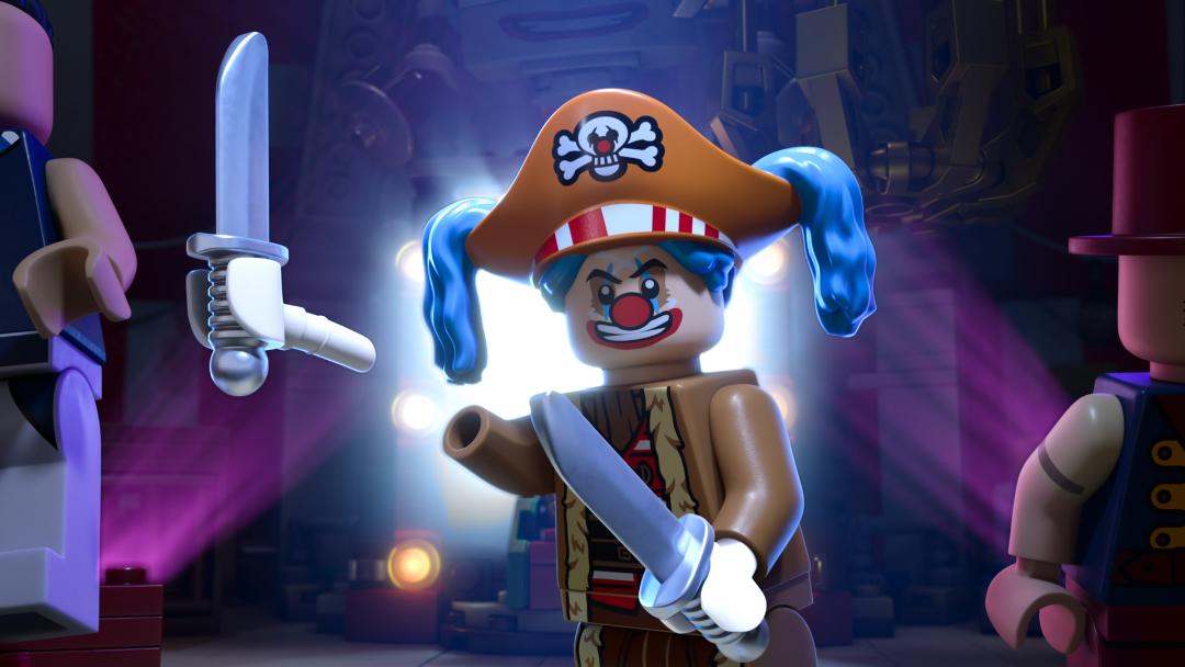 دلقک دزد دریایی (Clown Pirate) با کلاه نارنجی و شمشیر در دنیای لگو