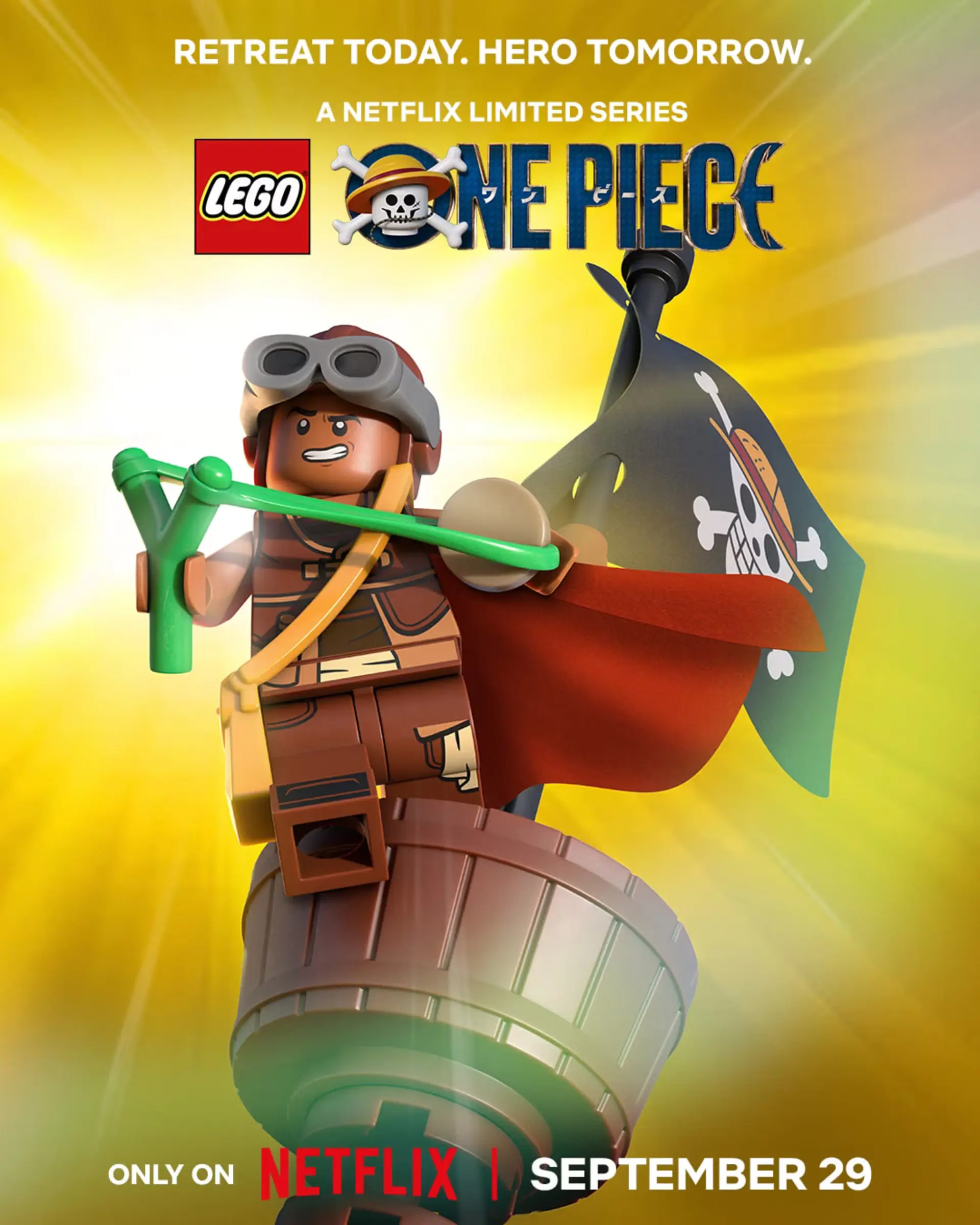 شخصیت لگو (LEGO) در پوستر انیمیشن وان پیس (One Piece)
