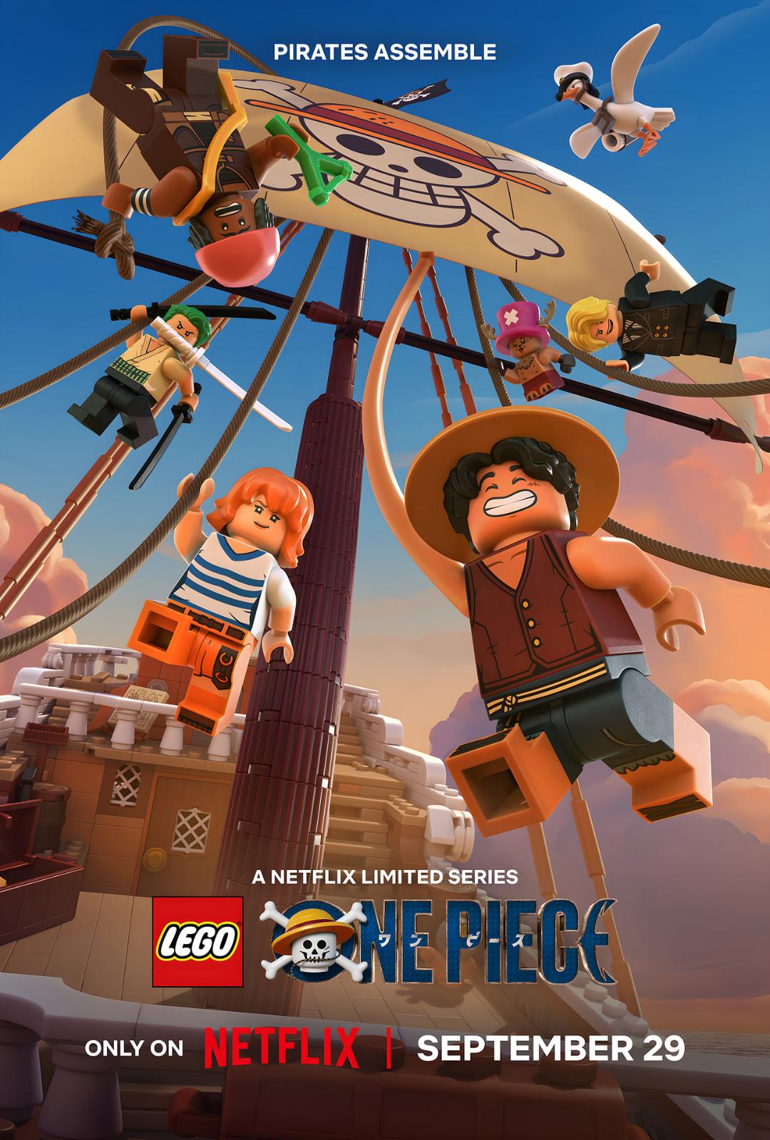شخصیت‌های لگو (LEGO) در کشتی گوینگ مری (Going Merry) انیمیشن وان پیس