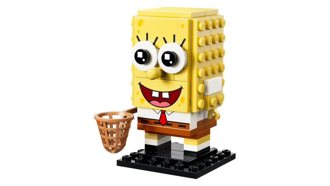 باب اسفنجی لگویی با تور ماهیگیری در دست SpongeBob SquarePants Figure
