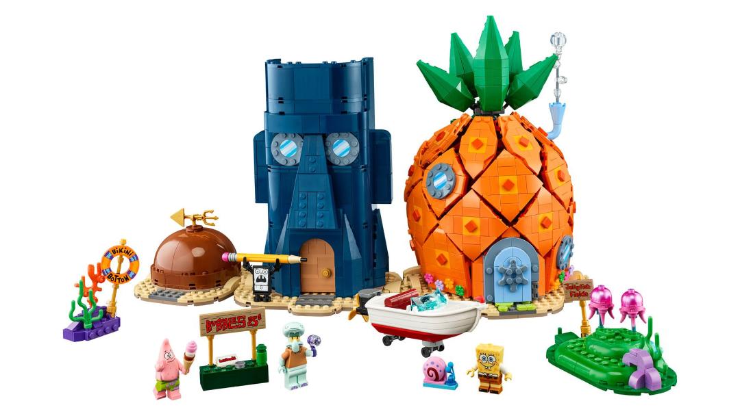 مجموعه لگو باب اسفنجی شامل خانه آناناس و خانه سنگی ست SpongeBob SquarePants: Bikini Bottom