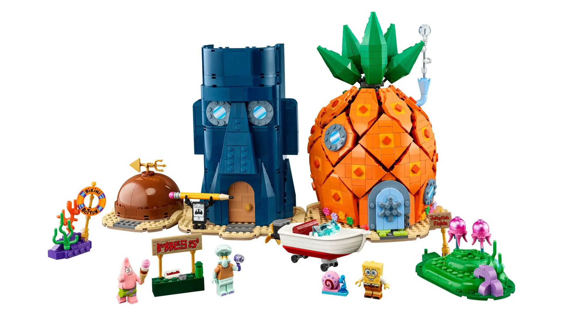 مجموعه لگو باب اسفنجی شامل خانه آناناس و خانه سنگی ست SpongeBob SquarePants: Bikini Bottom