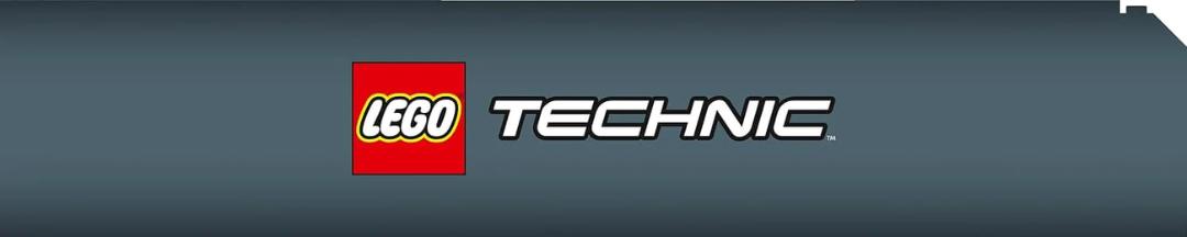 لوگوی رسمی سری لگو تکنیک (LEGO Technic) روی پس‌زمینه تیره