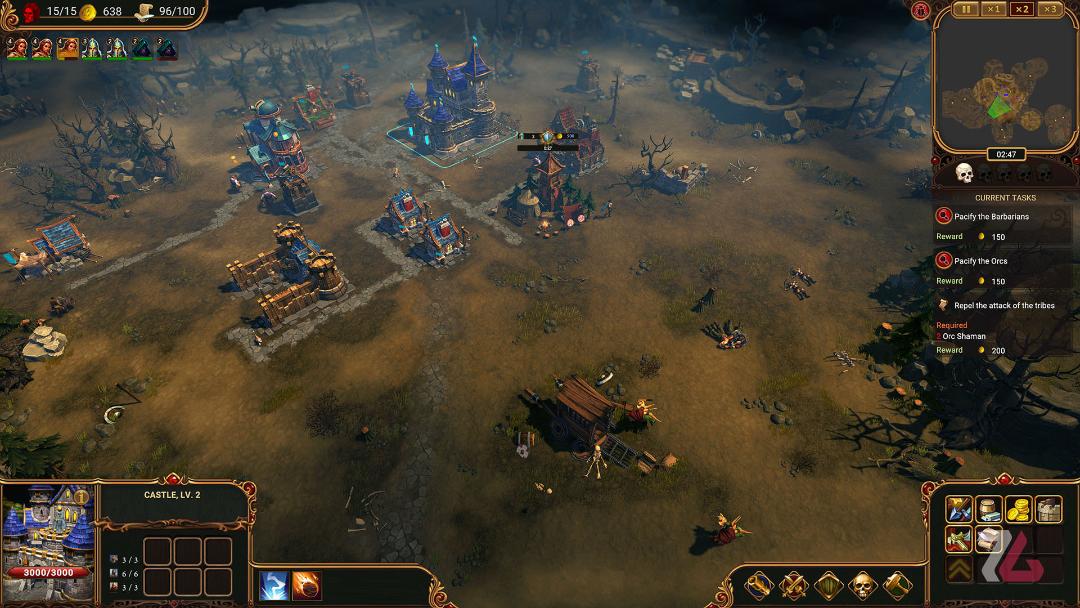 مبارزه با ارک‌ها در بازی Lessaria: Fantasy Kingdom Sim