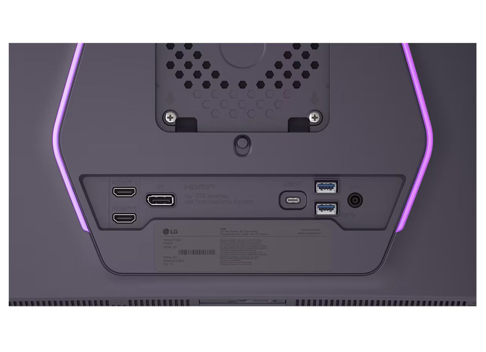 پورت‌های مانیتور گیمینگ UltraGear 27GX790B-B شرکت ال‌جی (LG)