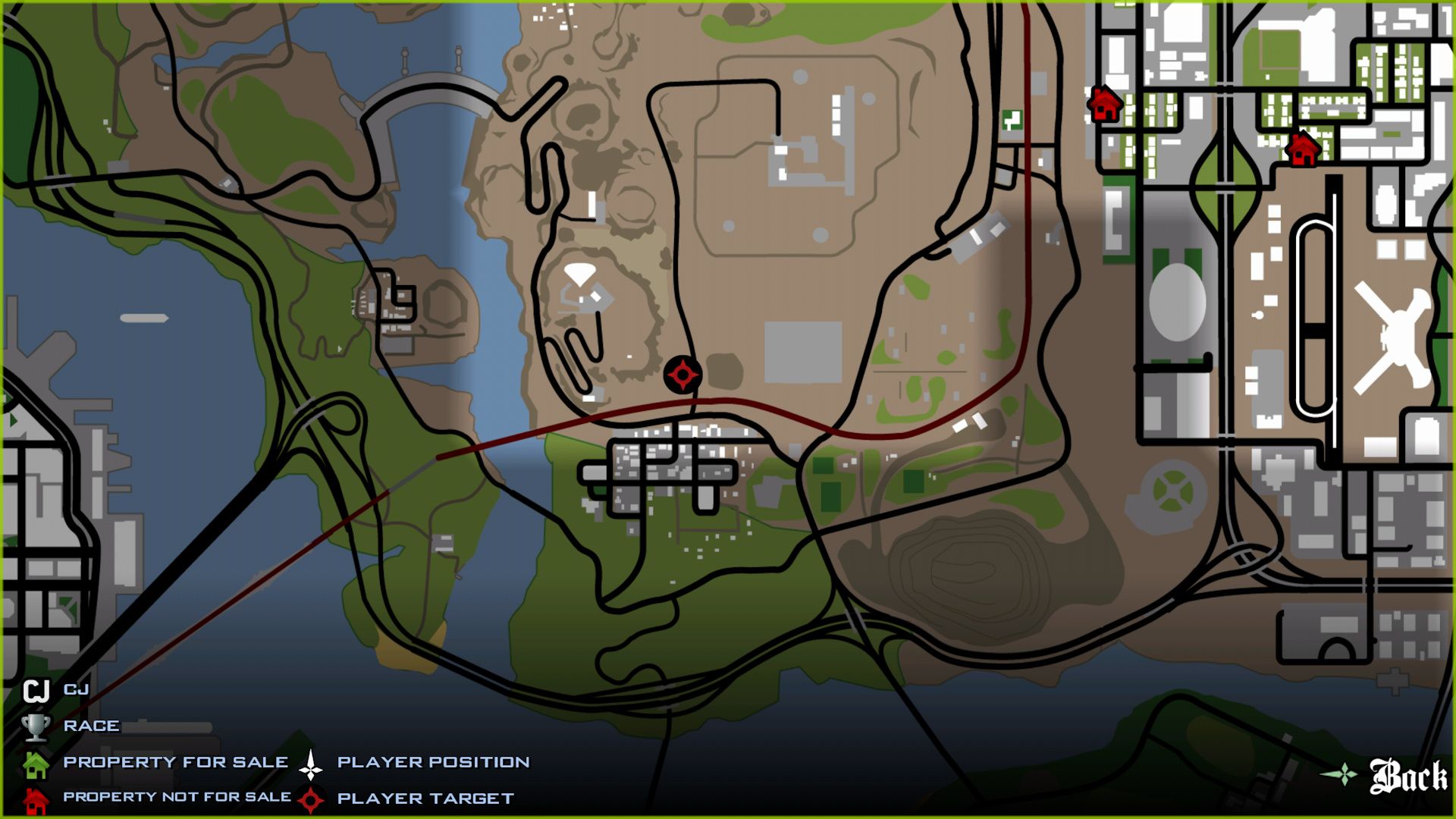 لیل پروب این (Lil’ Probe’Inn) در بازی جی‌تی‌ای سن آندریاس (GTA: San Andreas) روی نقشه