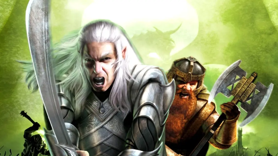 الف (Elf) با شمشیر و کوتوله (Dwarf) با تبر در دنیای ارباب حلقه‌ها