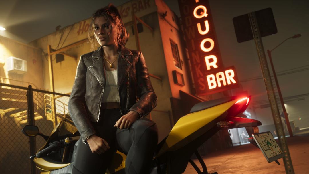 لوسیا (Lucia) سوار بر موتور در بازی GTA 6