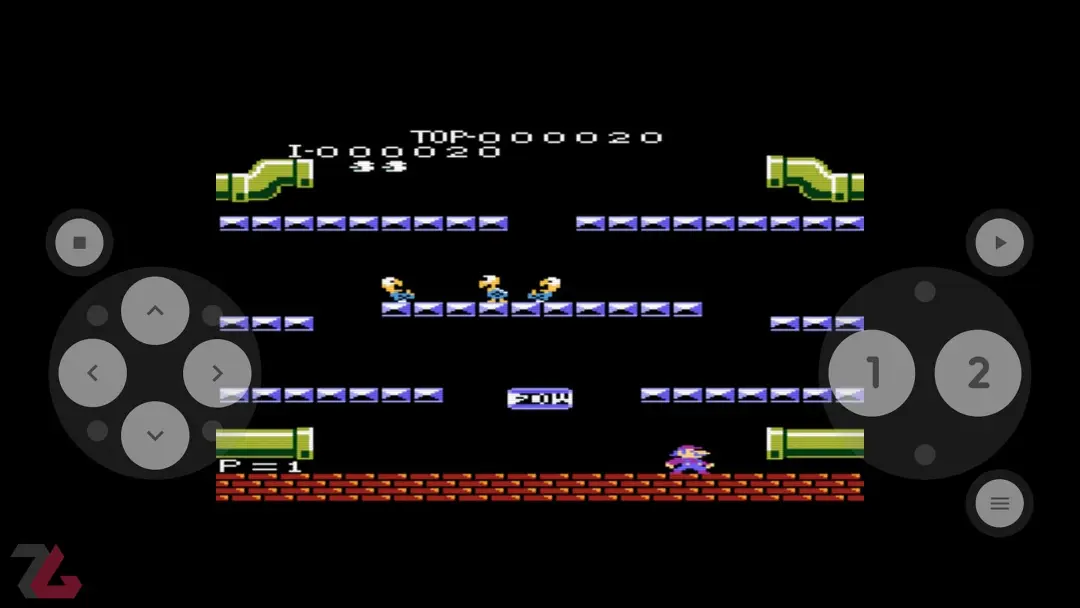 اجرای بازی Mario Bros کنسول آتاری 7800 روی اندروید