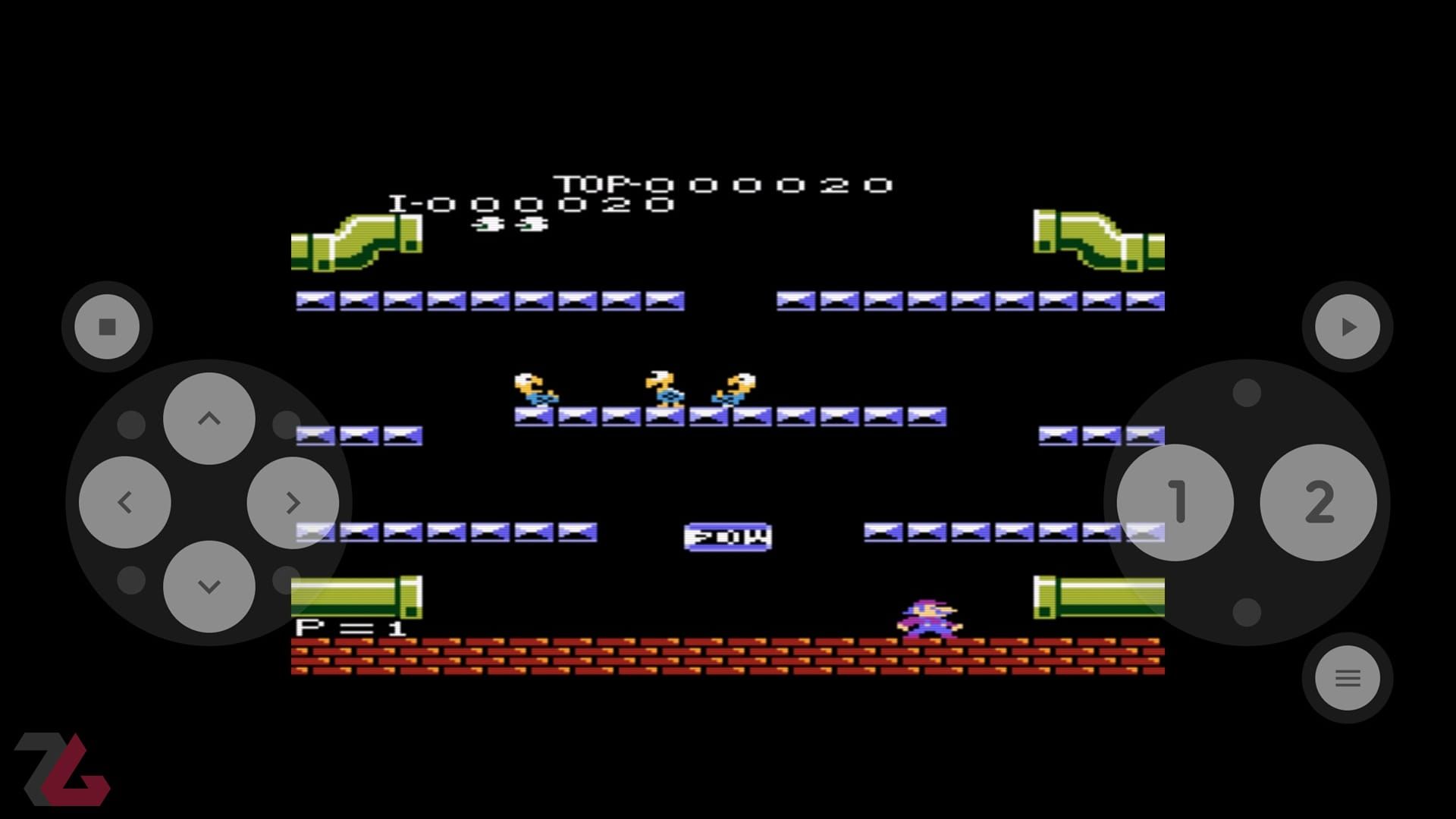 اجرای بازی Mario Bros کنسول آتاری 7800 روی اندروید