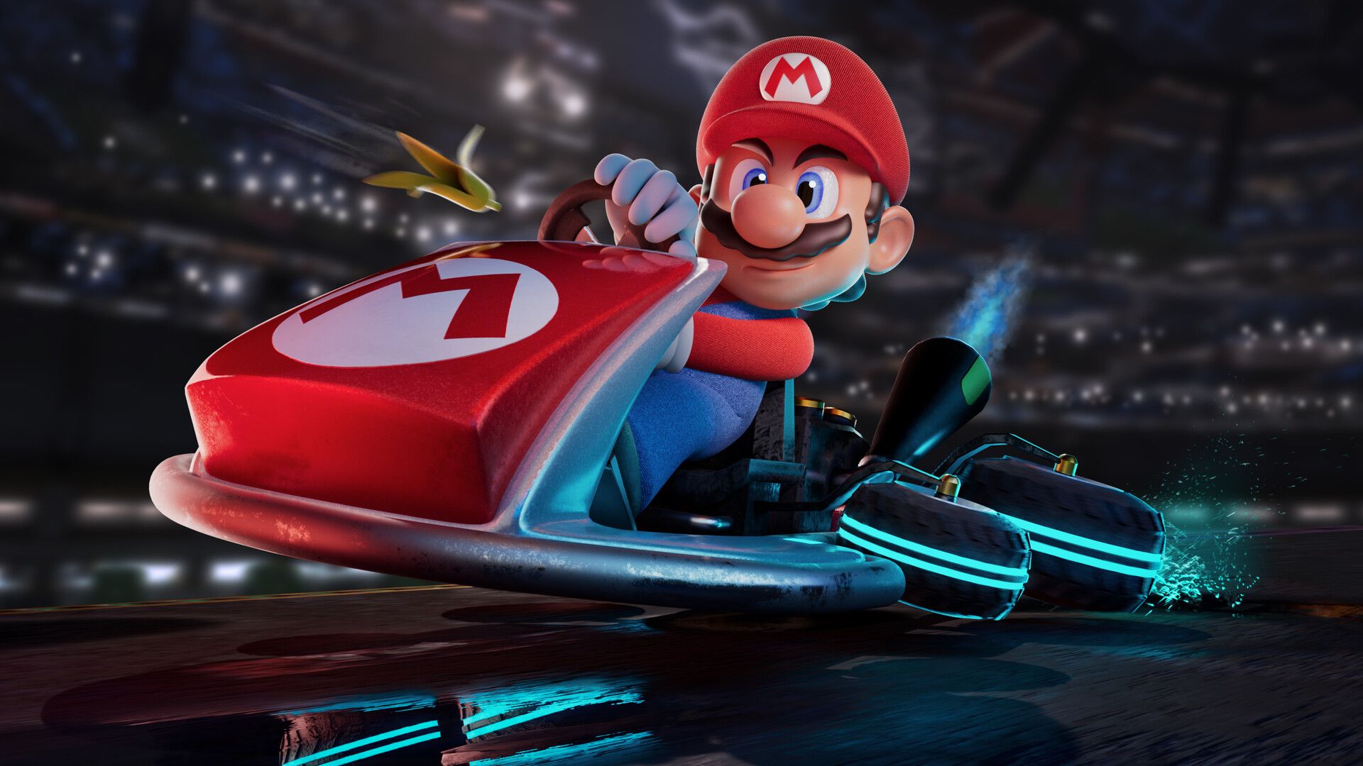یک فن‌آرت زیبا و جذاب از کاراکتر ماریو در بازی Mario Kart 8 Deluxe