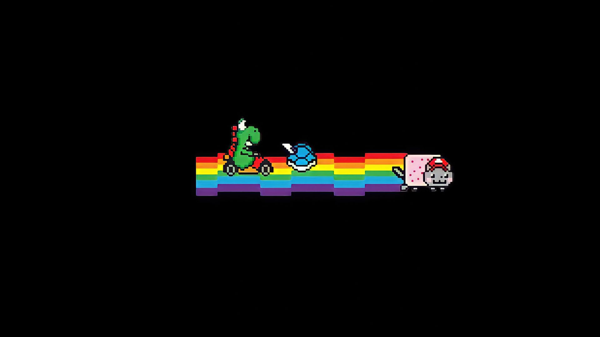 یک فن‌آرت مینیمال از کارکتر یوشی (Yoshi) در بازی Mario Kart 8 Deluxe