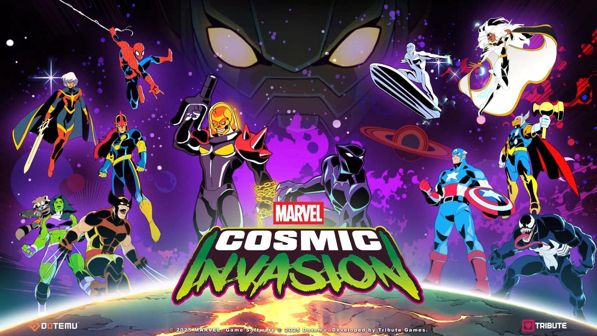 پوستر گوست رایدر و بلک پنتر در بازی Marvel Cosmic Invasion