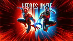 پیتر پارکر (Peter Parker) و مایلز مورالز (Miles Morales) در پوستر (کاور) بازی Marvel's Spider-Man 2
