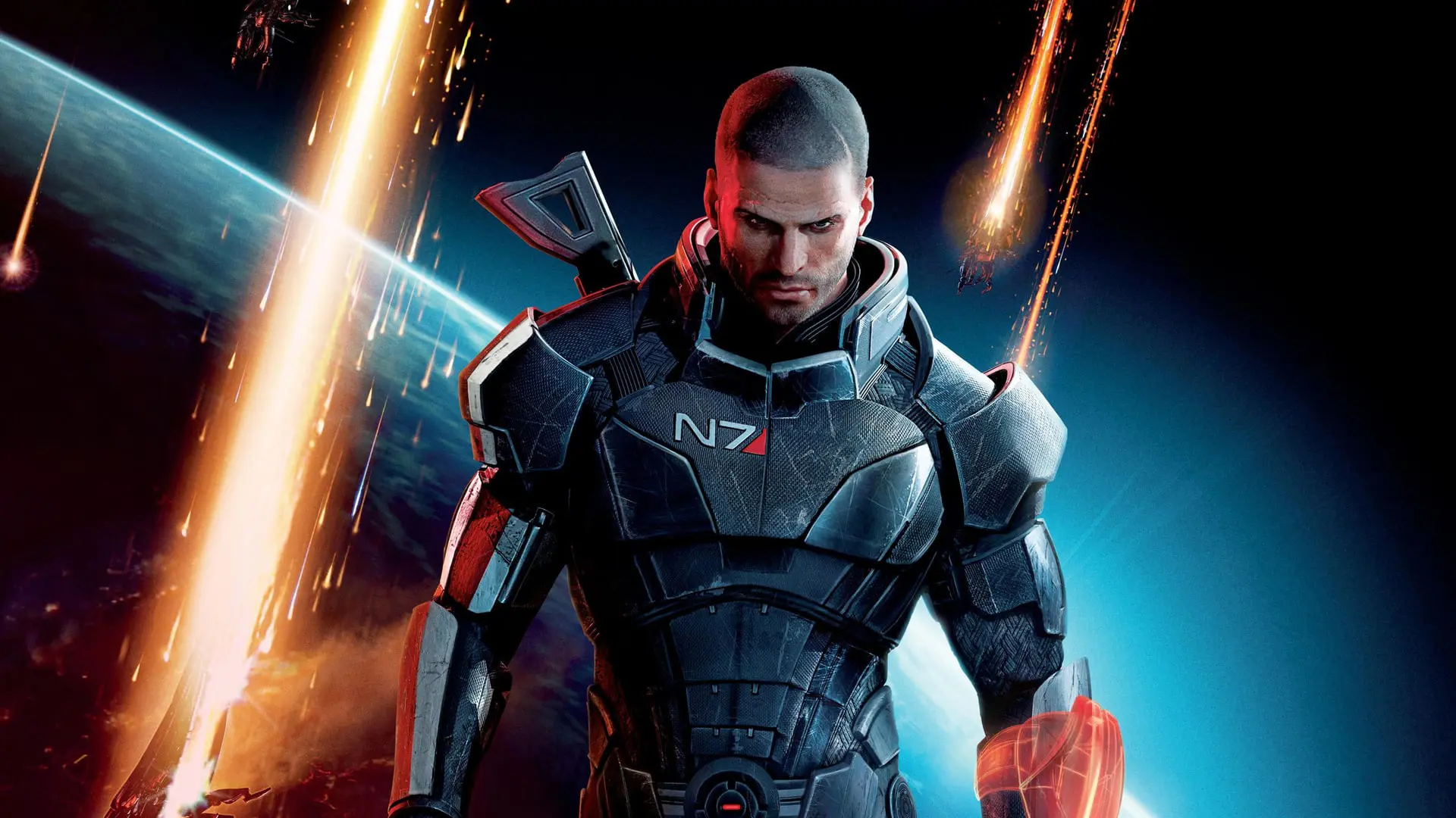 فرمانده شپرد (Commander Shepard) با زره N7 در مس افکت