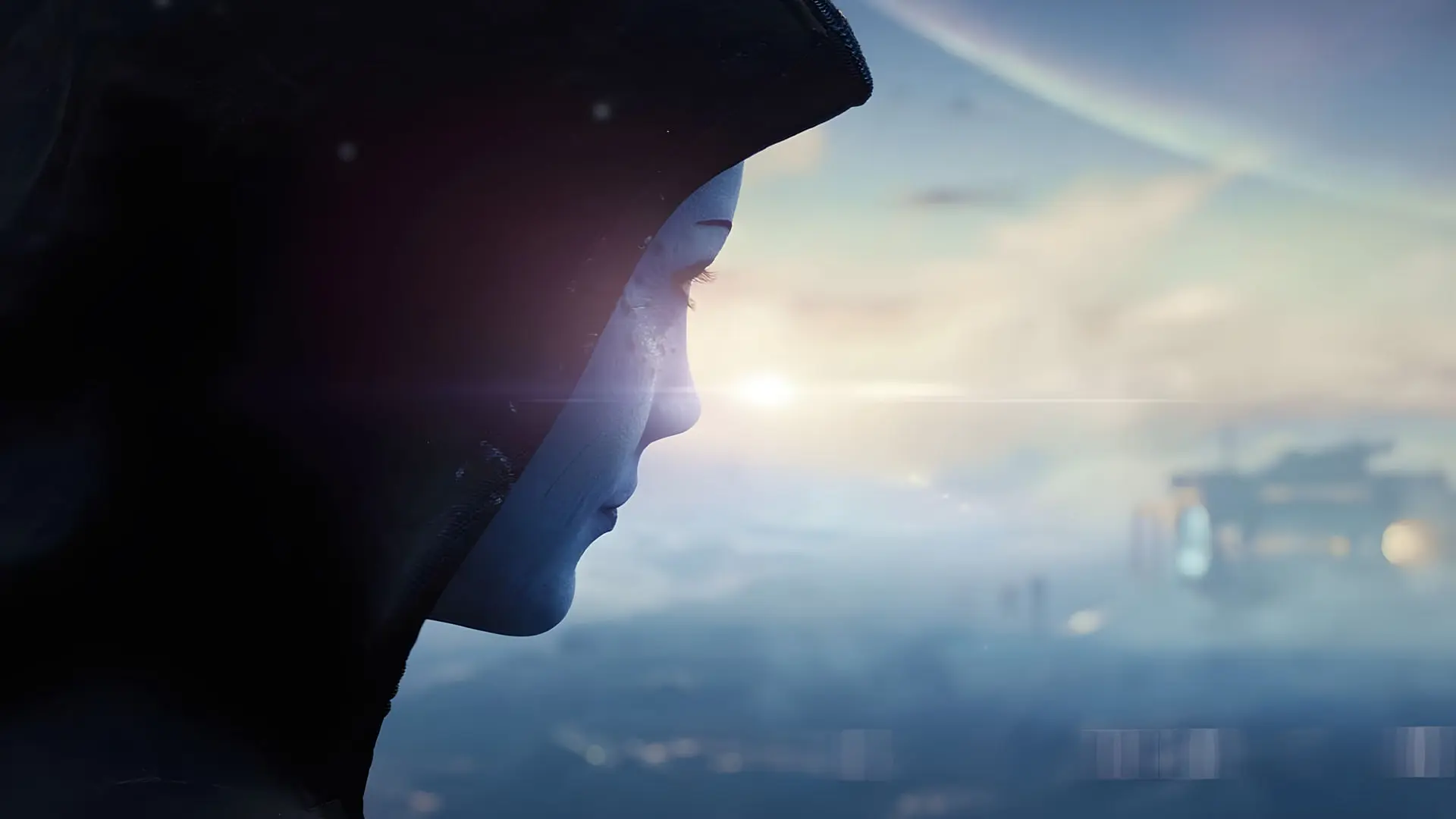 چهره شخصیت اصلی در تریلر لو رفته بازی Mass Effect 5 (Mass Effect 5)