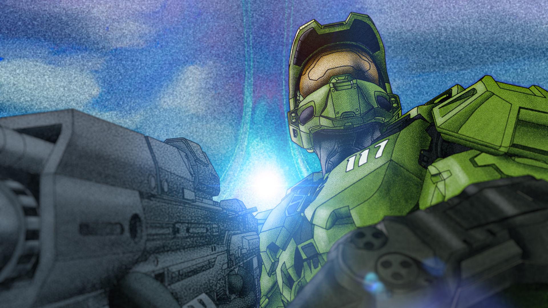 مسترچیف (Master Chief) از نمای پایین در بازی Halo Infinite