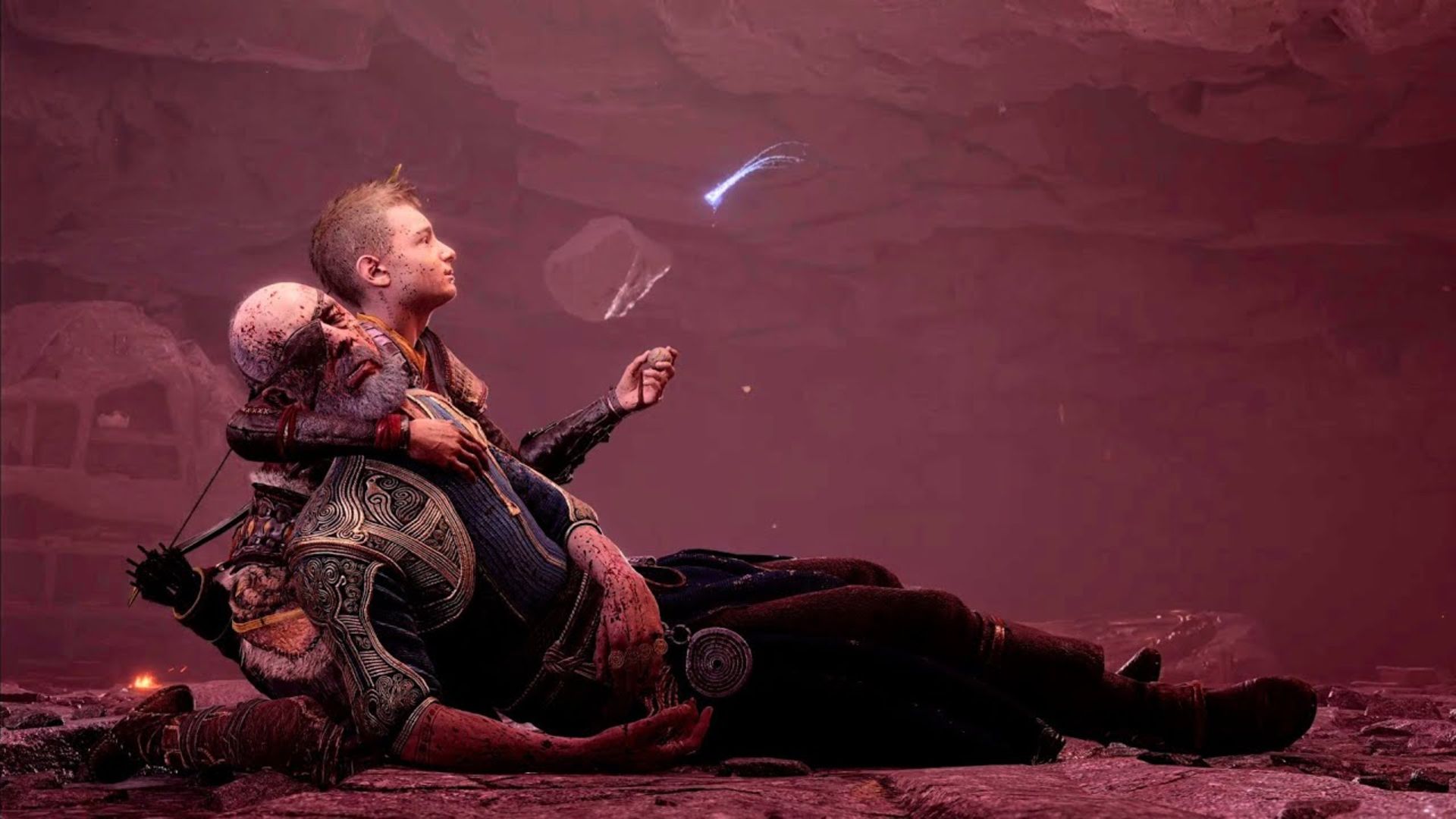 مرگ اودین در دستان آترئوس در بازی god of war ragnarok