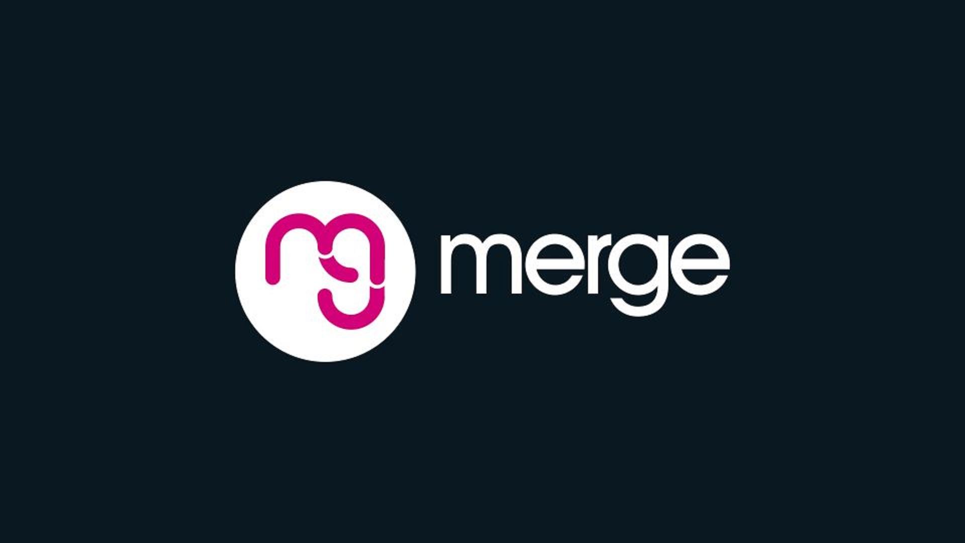 لوگوی شرکت Merge Games در پس‌زمینه مشکی
