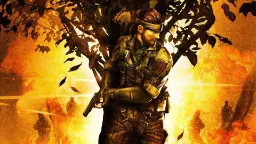 شخصیت اسنیک (Snake) با تجهیزات نظامی در محیط جنگی