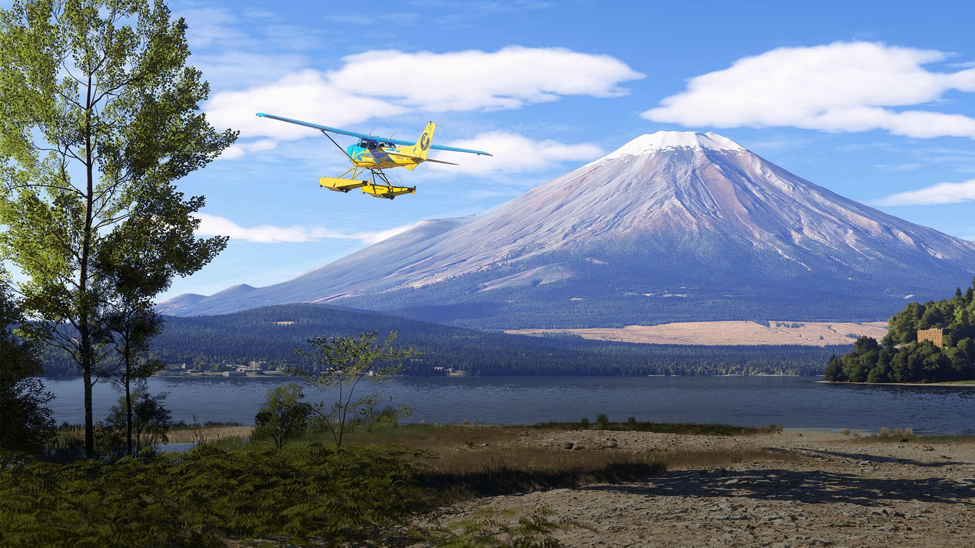 کوه فوجی ژاپن در بازی Microsoft Flight Simulator 2024