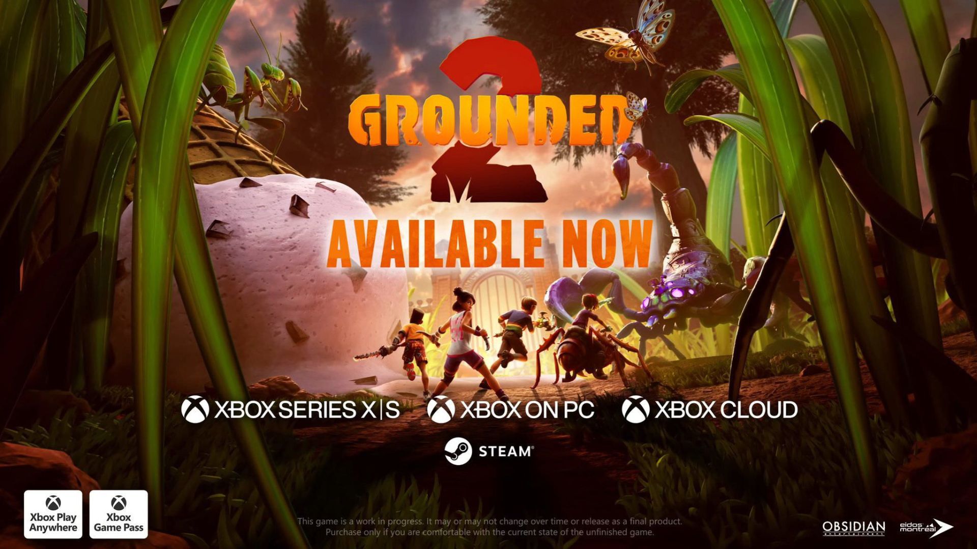 تغییر نام برند Xbox PC به Xbox on PC در صفحه بازی Grounded 2