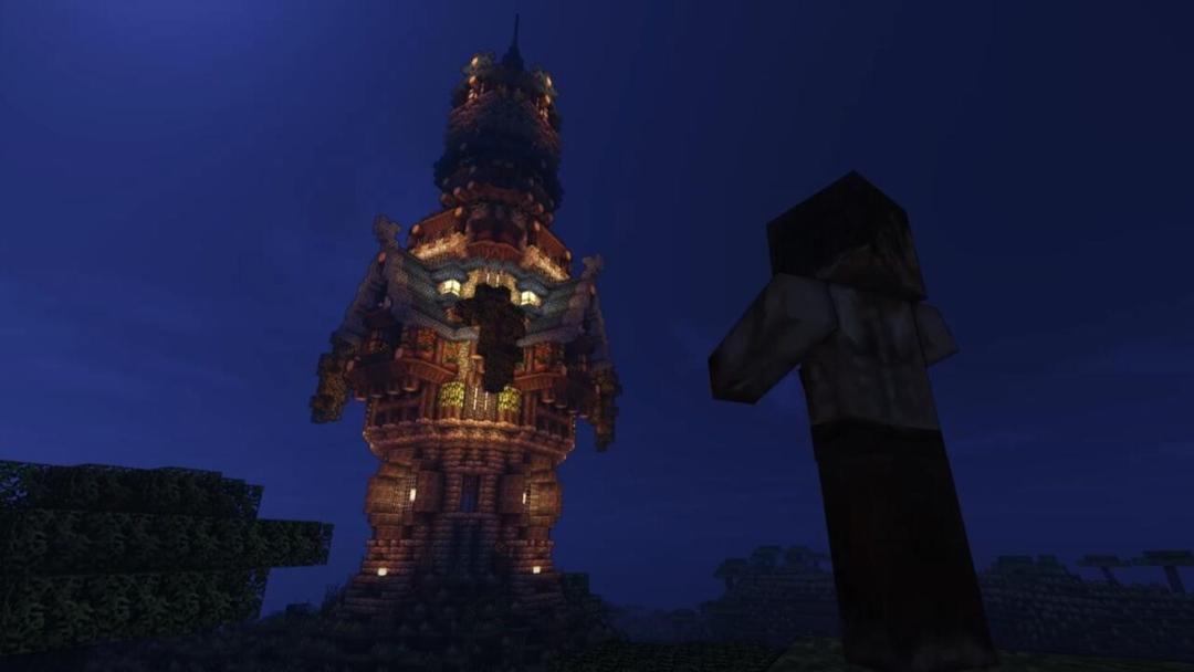 برج فانوس در بازی Minecraft