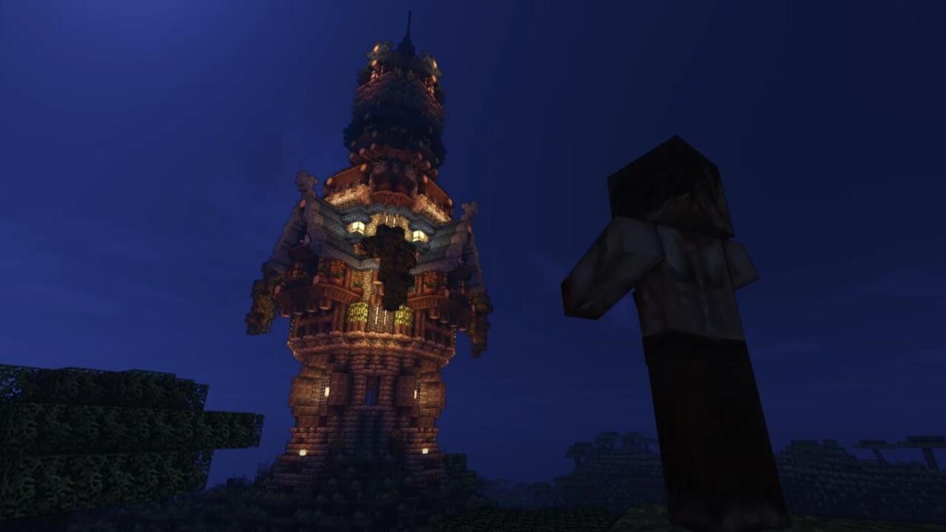 برج فانوس در بازی Minecraft