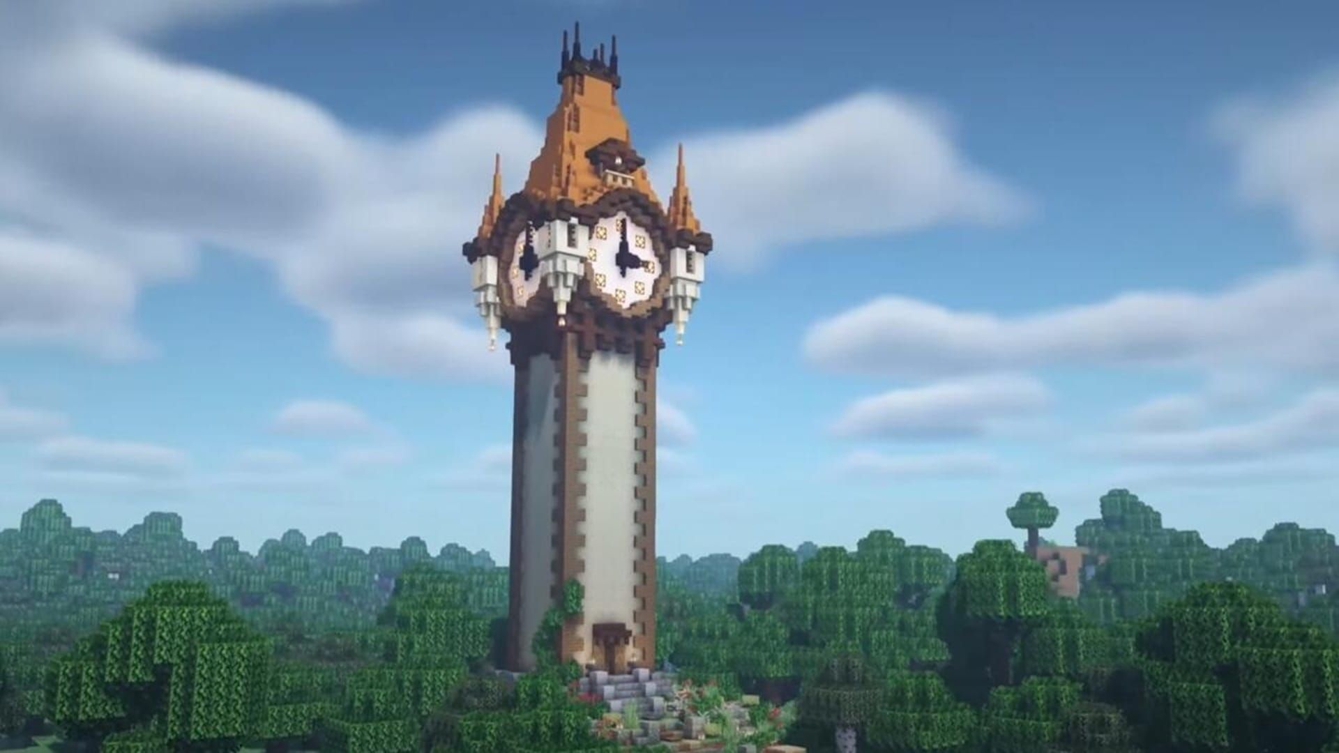 برج ساعت در بازی Minecraft