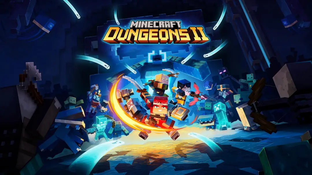 شخصیت‌های بازی ماینکرفت دانجنز ۲ (Minecraft Dungeons II) در حال مبارزه با هیولاها