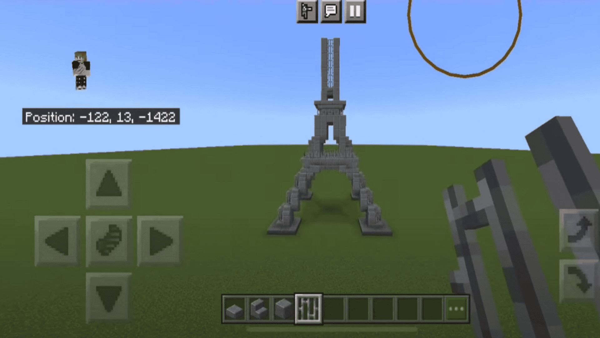 برج ایفل در بازی Minecraft