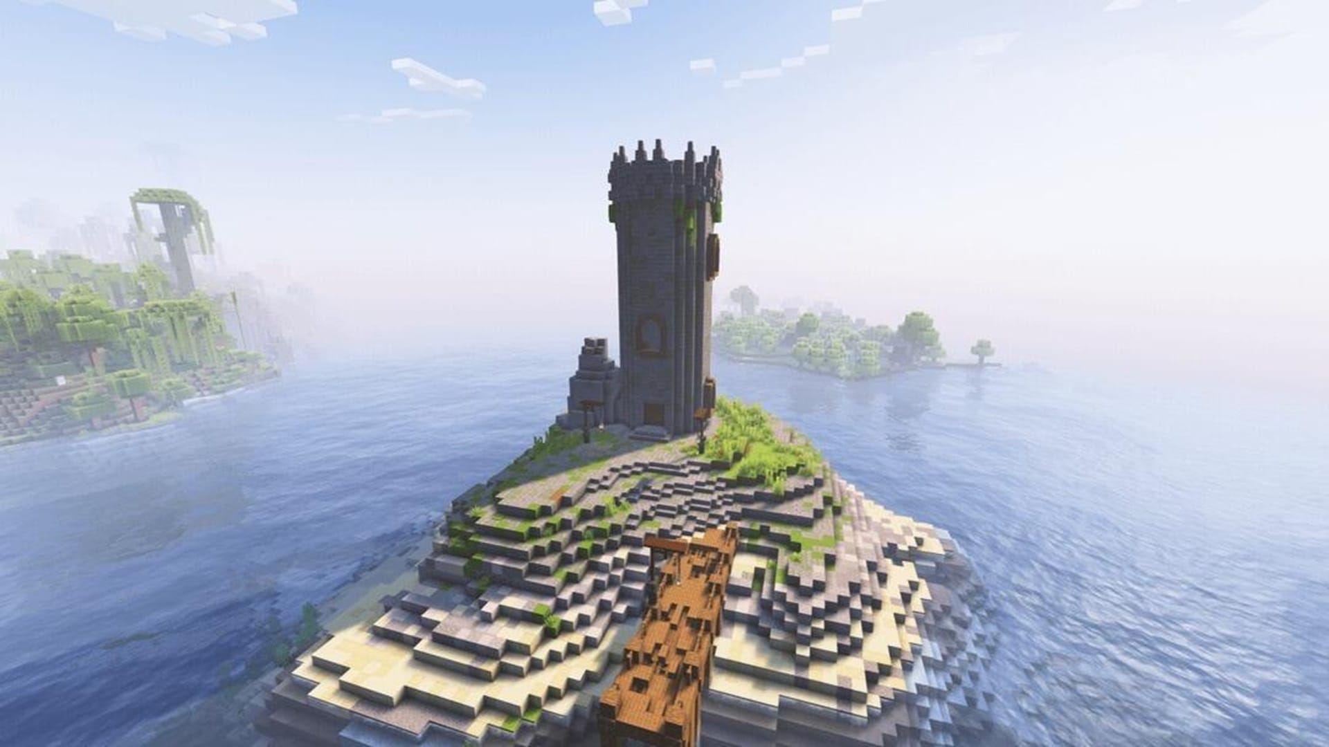 برج جزیره‌ای در بازی Minecraft