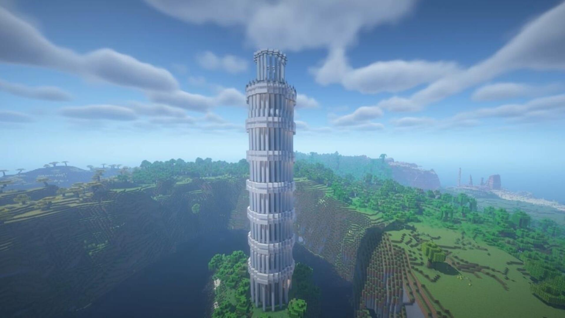 برج پیزا در بازی Minecraft