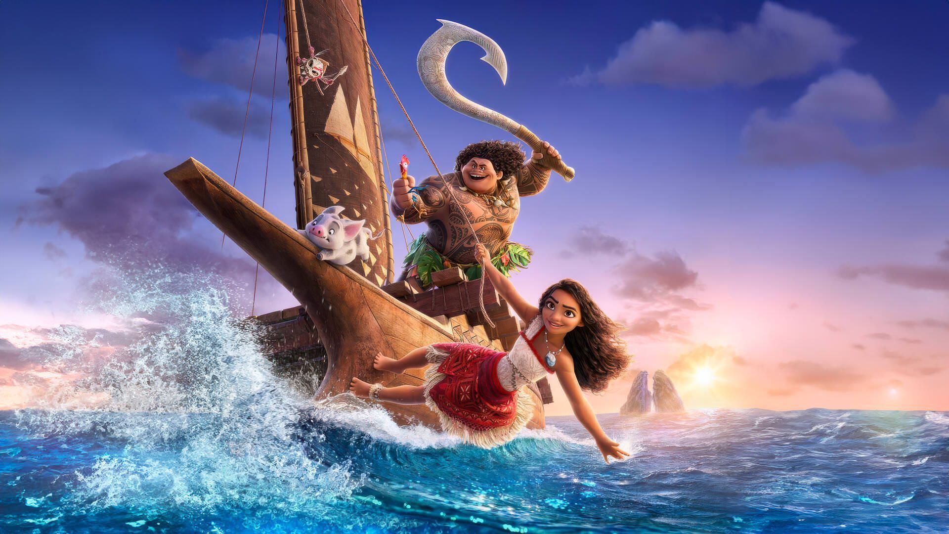 موانا و مائووی در پوستر انیمیشن Moana 2