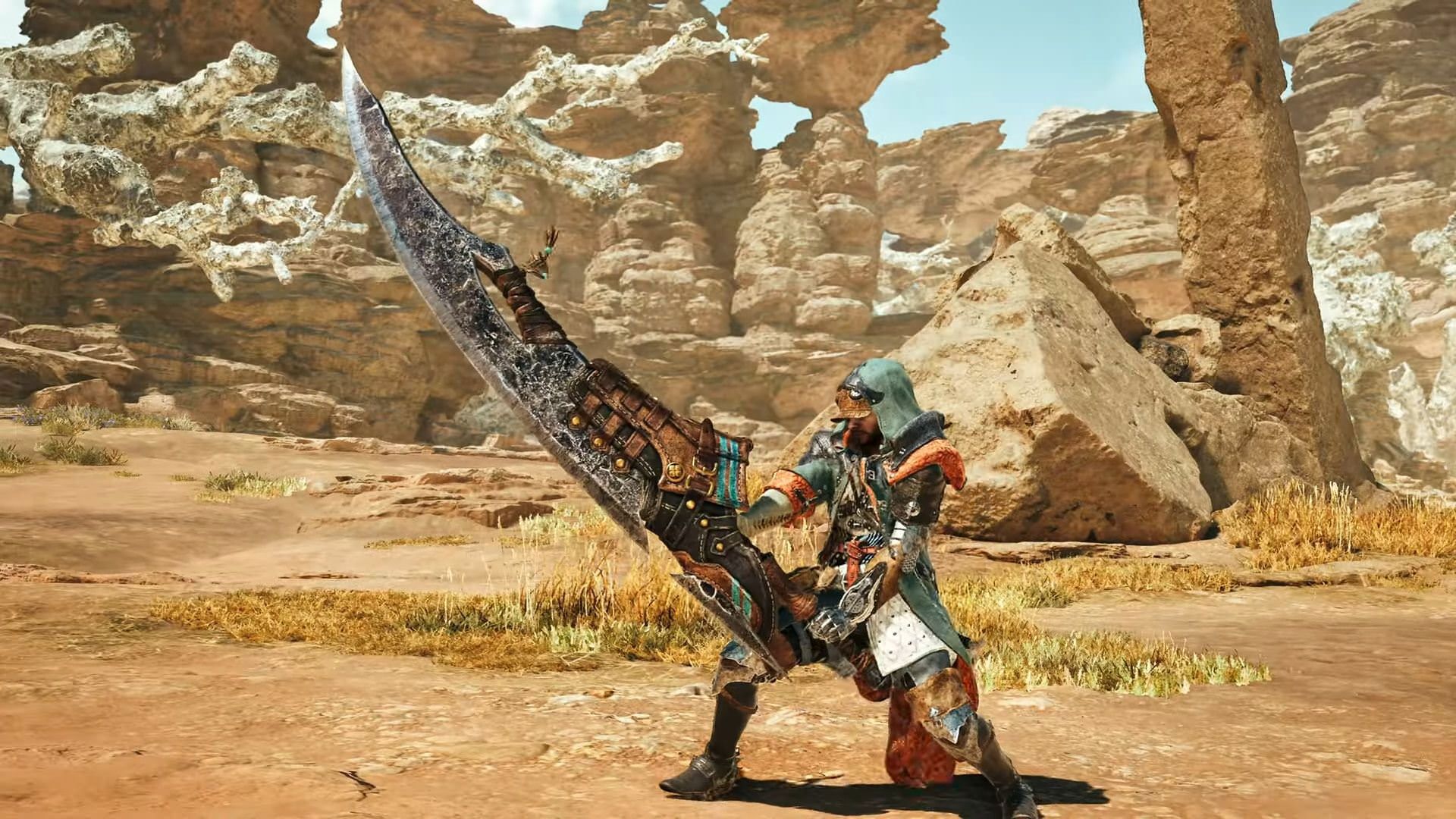مبارزه با شمشیر بزرگ در بازی Monster Hunter Wilds