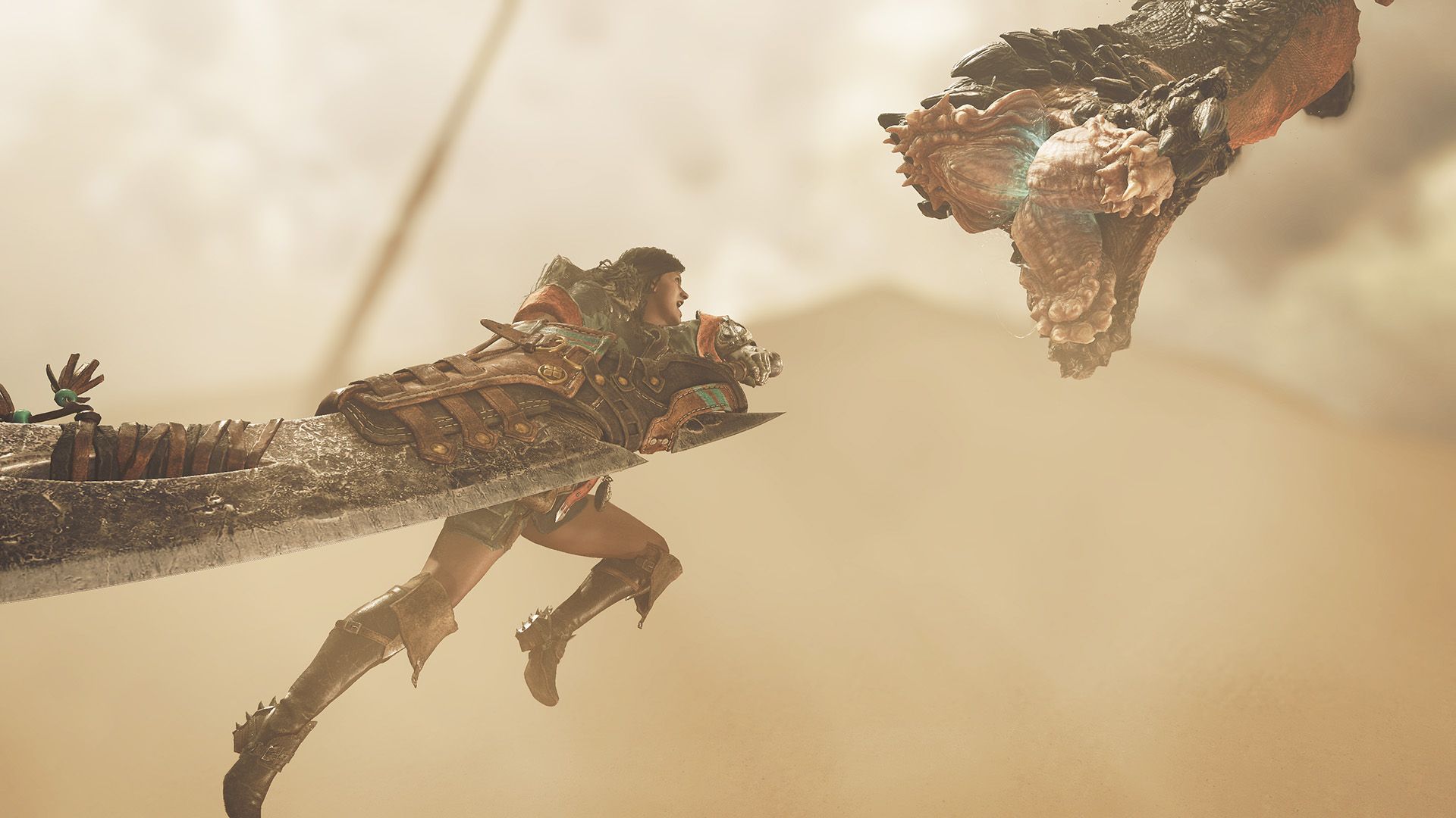 مبارزه با هیولا در میان طوفان شن بازی Monster Hunter Wilds