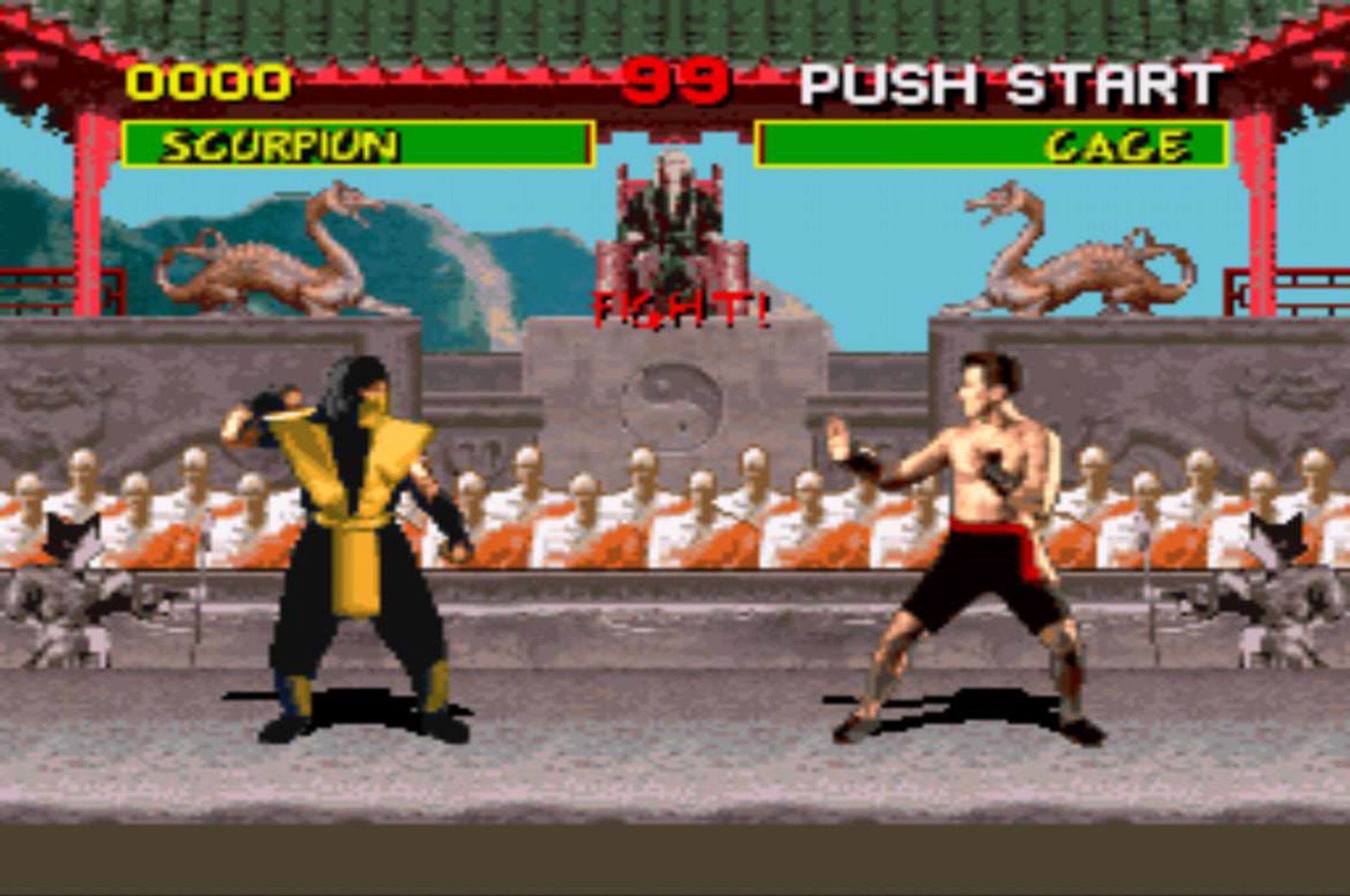 مبارزه لو کنگ و اسکورپیون در بازی Mortal Kombat سگا