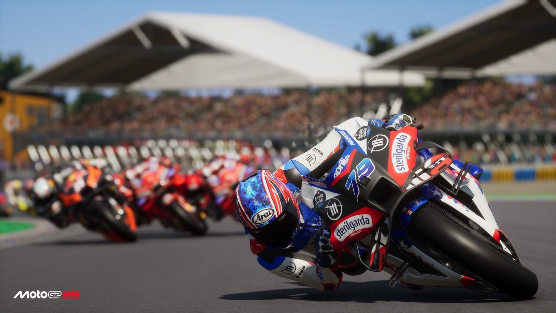 مسابقه موتورسواران در پوستر بازی MotoGP 25