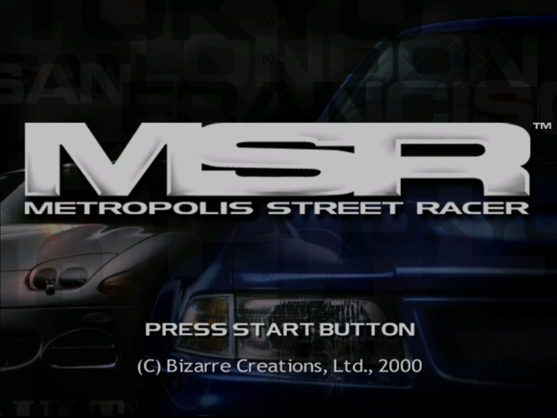 تایتل اسکرین بازی Metropolis Street Racer