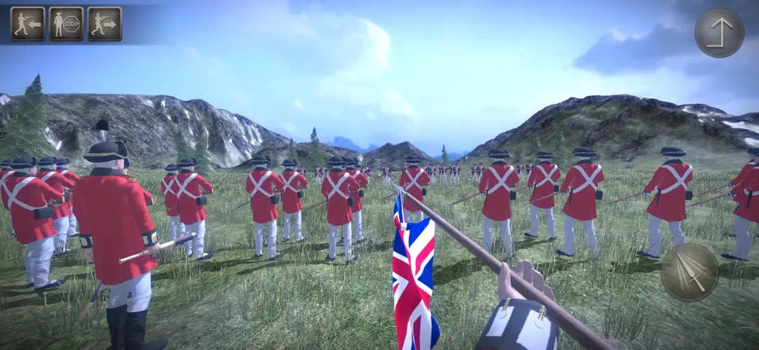 سربازان با لباس قرمز در میدان جنگ بازی Muskets of America 2