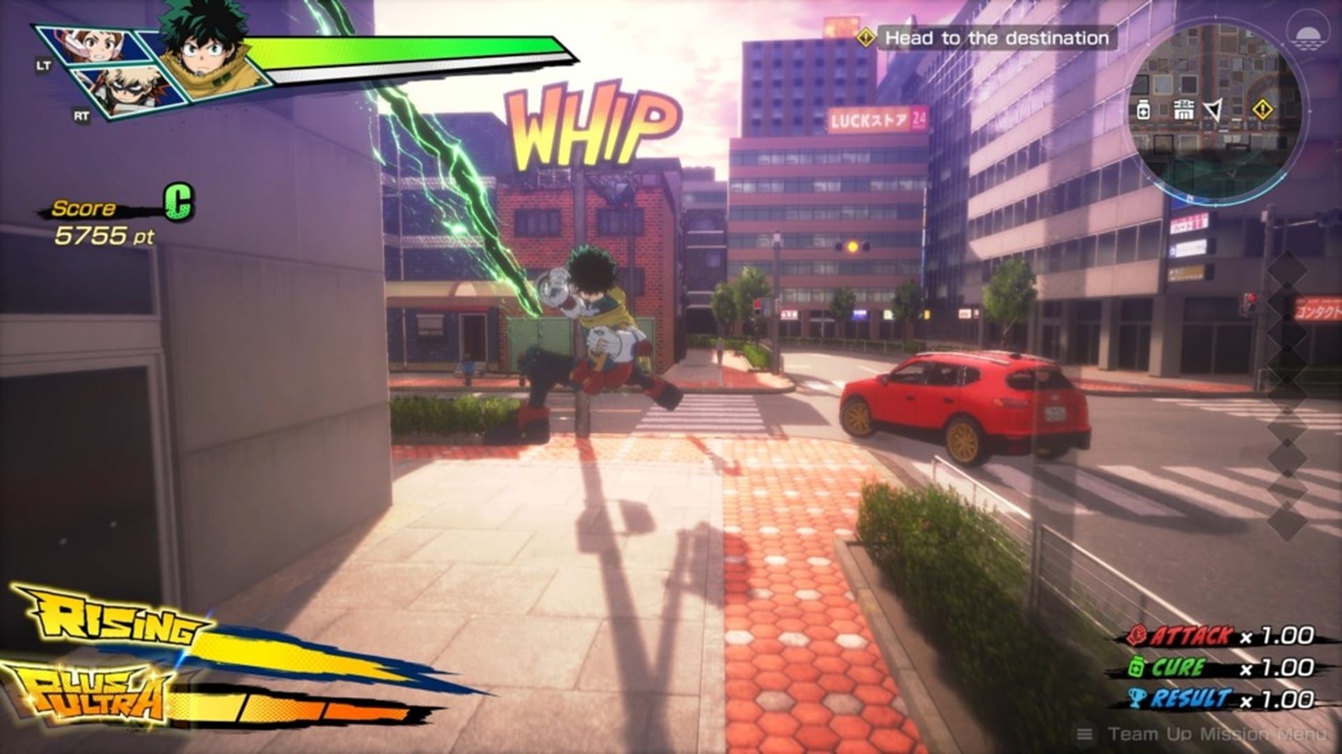 دکو در حال کاوش در شهر در بازی My Hero Academia All’s Justice