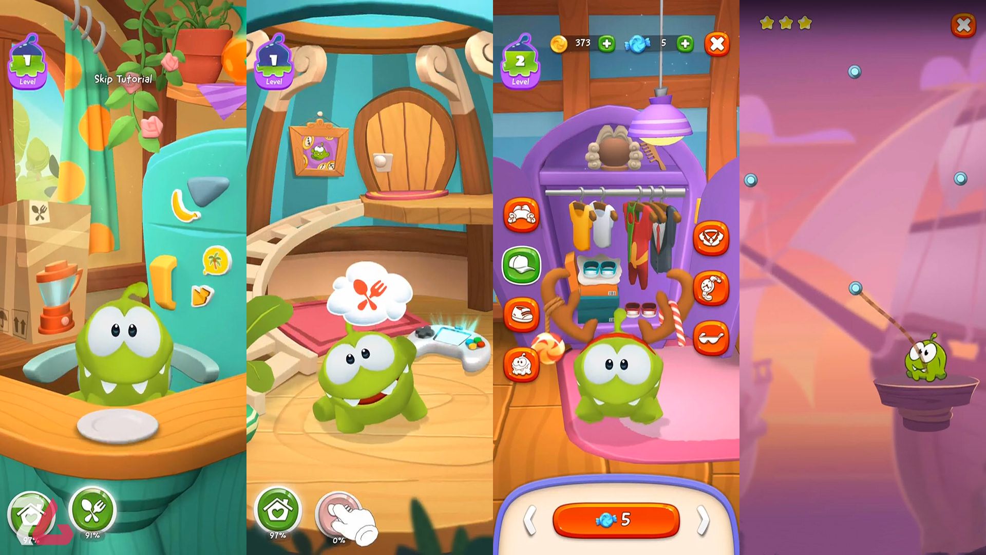 بازی موبایل My Om Nom - Virtual Pet